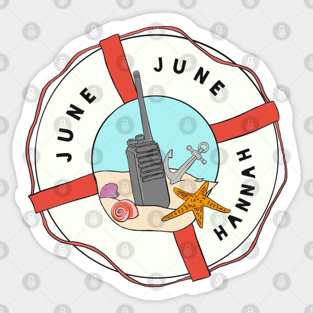 June June Hannah Sticker by thecompassrose
